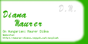 diana maurer business card